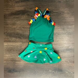 Hanna Andersson Floral Swim Suit- size 3t